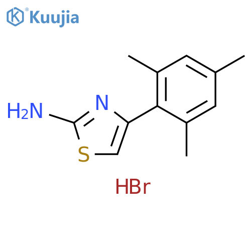 4-(2,4,6-trimethylphenyl)-1,3-thiazol-2-amine hydrobromide structure