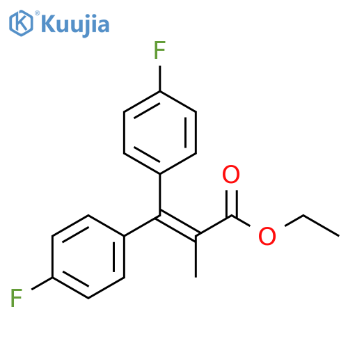 2-Propenoic acid, 3,3-bis(4-fluorophenyl)-2-methyl-, ethyl ester structure
