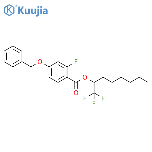 Benzoic acid, 2-fluoro-4-(phenylmethoxy)-, 1-(trifluoromethyl)heptylester structure