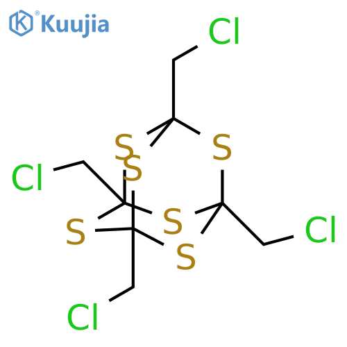 2,4,6,8,9,10-Hexathiaadamantane, 1,3,5,7-tetrakis(chloromethyl)- structure