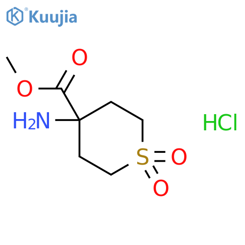 methyl 4-amino-1,1-dioxo-1λ?-thiane-4-carboxylate hydrochloride structure
