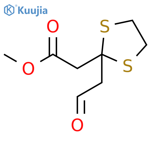 1,3-DITHIOLANE-2-ACETIC ACID, 2-(2-OXOETHYL)-, METHYL ESTER structure