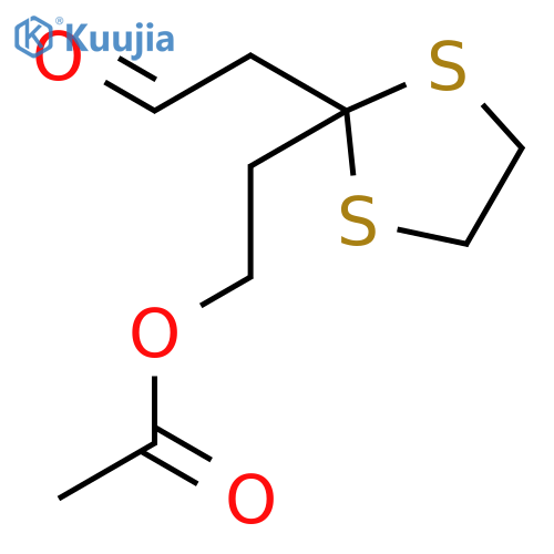 1,3-Dithiolane-2-acetaldehyde, 2-[2-(acetyloxy)ethyl]- structure