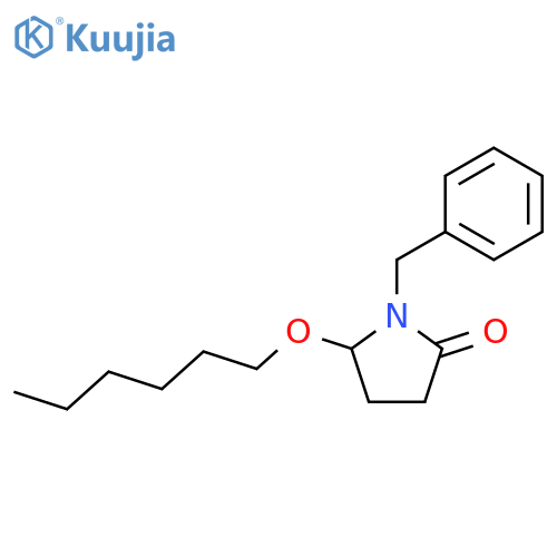 (+-)-5-(Hexyloxy)-1-(phenylmethyl)-2-pyrrolidinone structure