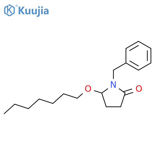 (+-)-5-(Heptyloxy)-1-(phenylmethyl)-2-pyrrolidinone structure