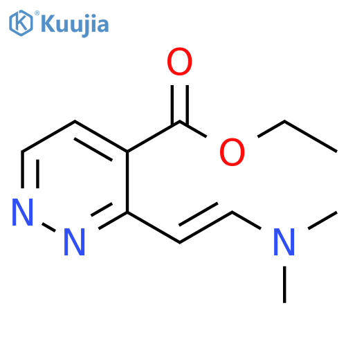 4-Pyridazinecarboxylic acid, 3-[(1E)-2-(dimethylamino)ethenyl]-, ethylester structure
