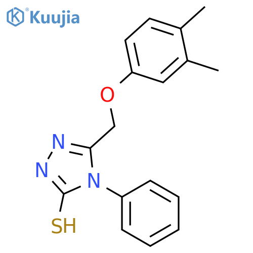 5-(3,4-Dimethylphenoxy)methyl-4-phenyl-4H-1,2,4-triazole-3-thiol structure