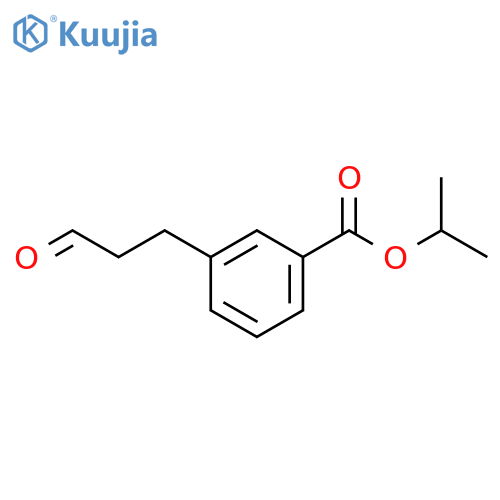 Benzoic acid, 3-(3-oxopropyl)-, 1-methylethyl ester structure