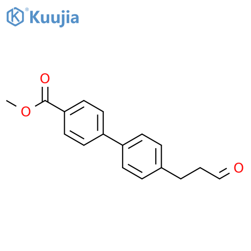 [1,1'-Biphenyl]-4-carboxylic acid, 4'-(3-oxopropyl)-, methyl ester structure