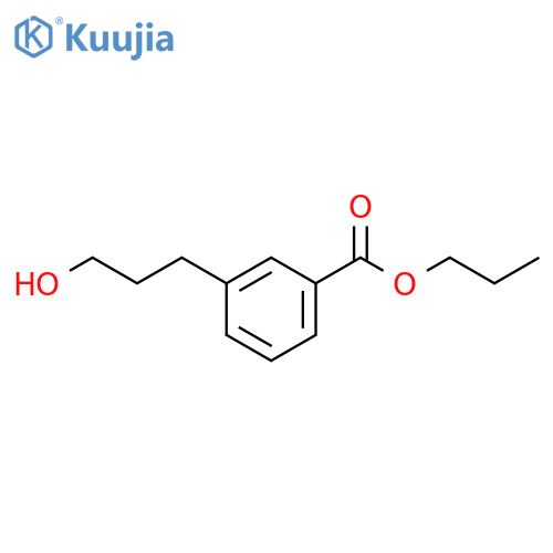 Benzoic acid, 3-(3-hydroxypropyl)-, propyl ester structure
