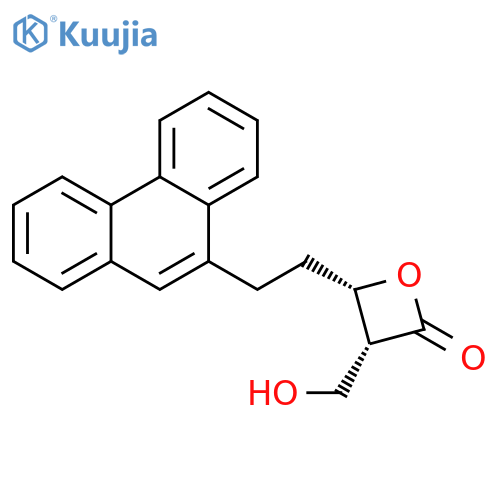 2-Oxetanone, 3-(hydroxymethyl)-4-[2-(9-phenanthrenyl)ethyl]-, cis- structure