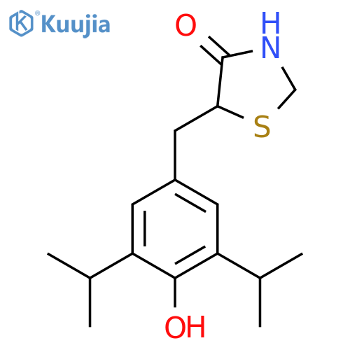 4-Thiazolidinone, 5-[[4-hydroxy-3,5-bis(1-methylethyl)phenyl]methyl]- structure