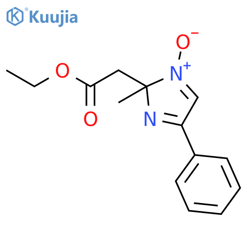 2H-Imidazole-2-acetic acid, 2-methyl-4-phenyl-, ethyl ester, 1-oxide structure