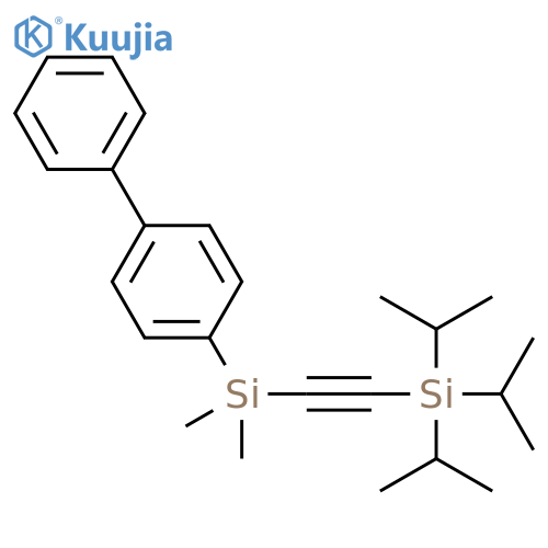 1,1'-Biphenyl, 4-[dimethyl[2-[tris(1-methylethyl)silyl]ethynyl]silyl]- structure