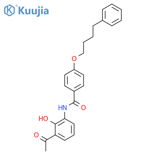 N-(3-Acetyl-2-hydroxyphenyl)-4-(4-phenylbutoxy)benzamide structure