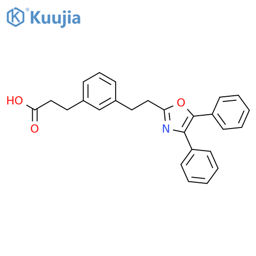 Benzenepropanoic acid, 3-[2-(4,5-diphenyl-2-oxazolyl)ethyl]- structure