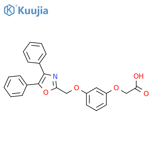 Acetic acid, [3-[(4,5-diphenyl-2-oxazolyl)methoxy]phenoxy]- structure