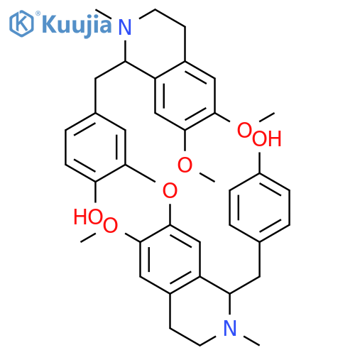 Phenol, 4-[[(1S)-1,2,3,4-tetrahydro-6,7-dimethoxy-2-methyl-1-isoquinolinyl]methyl]-2-[[(1R)-1,2,3,4-tetrahydro-1-[(4-hydroxyphenyl)methyl]-6-methoxy-2-methyl-7-isoquinolinyl]oxy]- structure