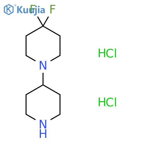 4,4-difluoro-1-(4-piperidyl)piperidine;dihydrochloride structure