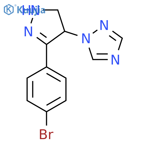 1H-1,2,4-Triazole, 1-[3-(4-bromophenyl)-4,5-dihydro-1H-pyrazol-4-yl]- structure