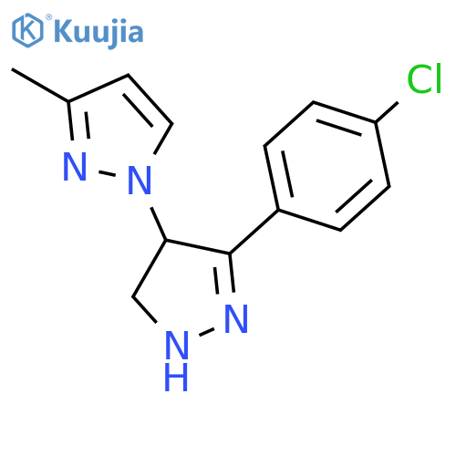1,4'-Bi-1H-pyrazole, 3'-(4-chlorophenyl)-4',5'-dihydro-3-methyl- structure