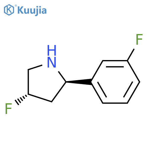 Pyrrolidine, 4-fluoro-2-(3-fluorophenyl)-, (2R,4S)- structure