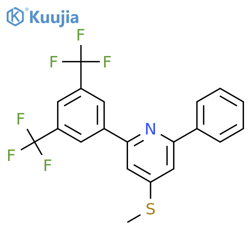 2-[3,5-bis(trifluoromethyl)phenyl]-4-(methylsulfanyl)-6-phenylpyridine structure
