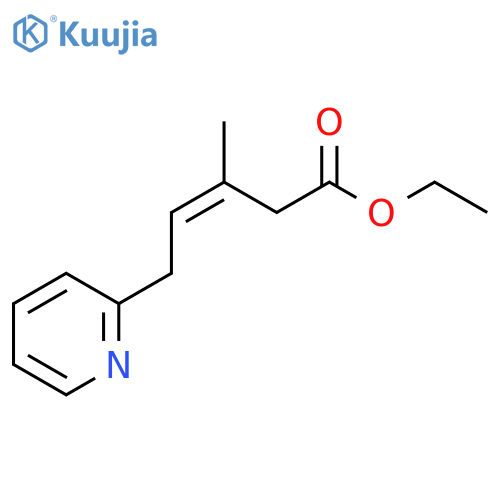 3-Pentenoic acid, 3-methyl-5-(2-pyridinyl)-, ethyl ester, (Z)- structure