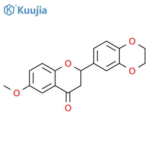 2-(2,3-dihydrobenzo[b][1,4]dioxin-6-yl)-6-methoxychroman-4-one structure