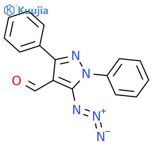 1H-Pyrazole-4-carboxaldehyde, 5-azido-1,3-diphenyl- structure