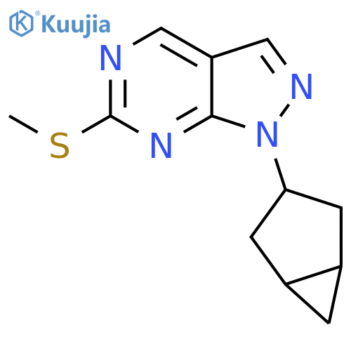 1-(Bicyclo[3.1.0]hexan-3-yl)-6-(methylthio)-1H-pyrazolo[3,4-d]pyrimidine structure