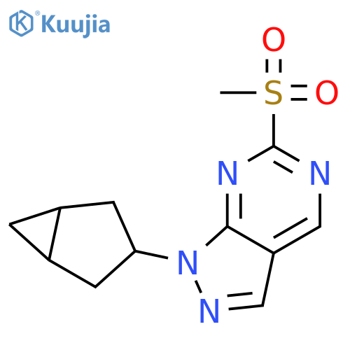 1-(Bicyclo[3.1.0]hexan-3-yl)-6-(methylsulfonyl)-1H-pyrazolo[3,4-d]pyrimidine structure