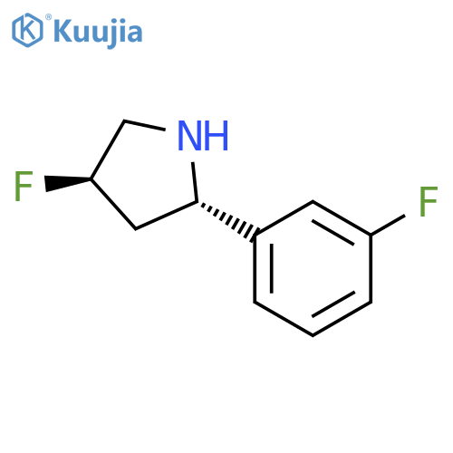 Pyrrolidine, 4-fluoro-2-(3-fluorophenyl)-, (2S,4R)- structure