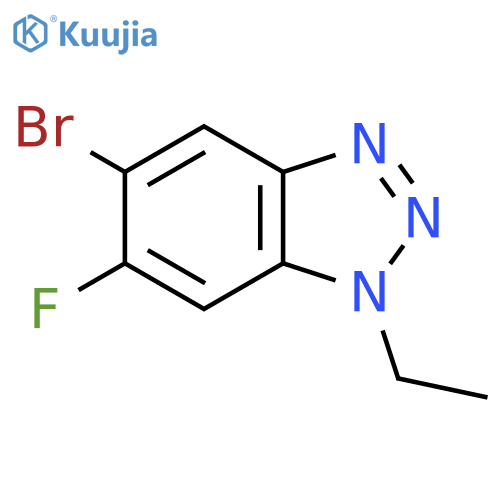 5-Bromo-1-ethyl-6-fluoro-1,2,3-benzotriazole structure