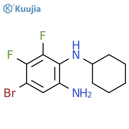 5-Bromo-2-(N-cyclohexylamino)-3,4-difluoroaniline structure