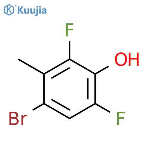 4-bromo-2,6-difluoro-3-methylphenol structure