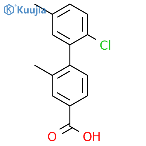 4-(2-Chloro-5-methylphenyl)-3-methylbenzoic acid structure