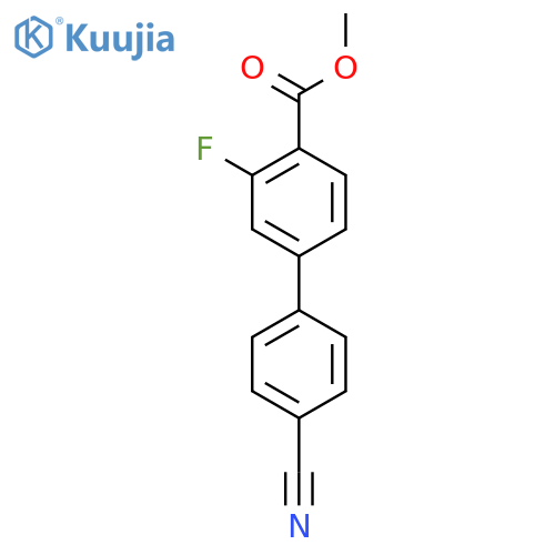 Methyl 4-(4-cyanophenyl)-2-fluorobenzoate structure