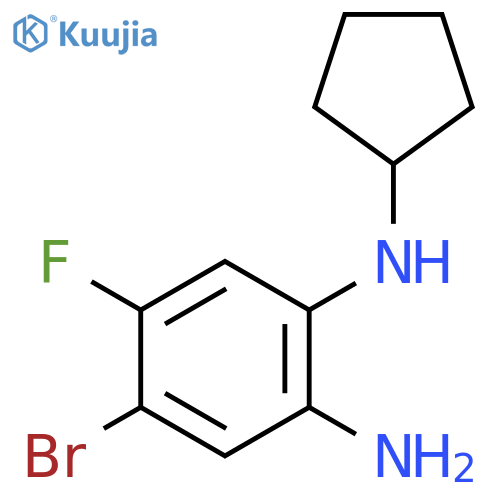4-bromo-1-N-cyclopentyl-5-fluorobenzene-1,2-diamine structure