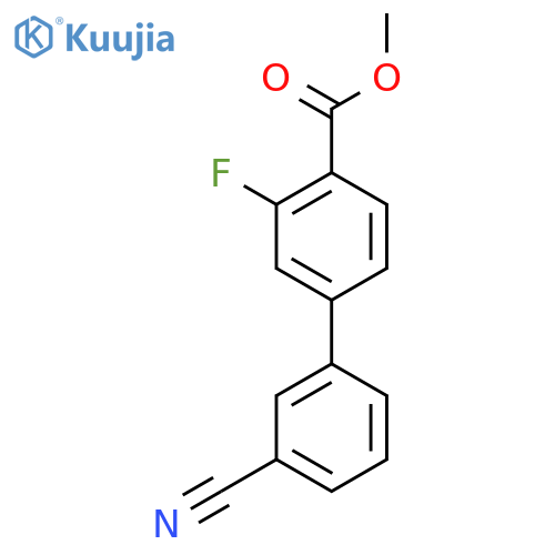 Methyl 4-(3-cyanophenyl)-2-fluorobenzoate structure