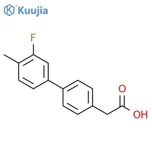 4-(3-Fluoro-4-methylphenyl)phenylacetic Acid structure