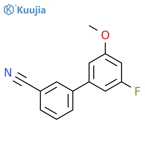 3-(3-fluoro-5-methoxyphenyl)benzonitrile structure
