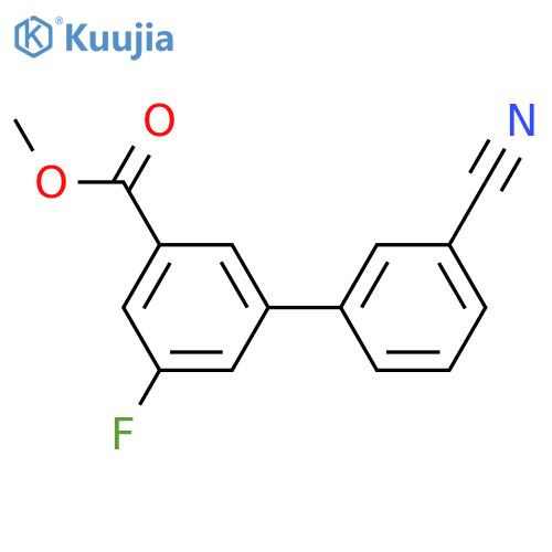 Methyl 3-(3-cyanophenyl)-5-fluorobenzoate structure