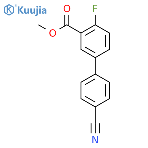 Methyl 5-(4-cyanophenyl)-2-fluorobenzoate structure