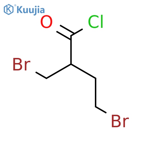 Butanoyl chloride, 4-bromo-2-(bromomethyl)- structure