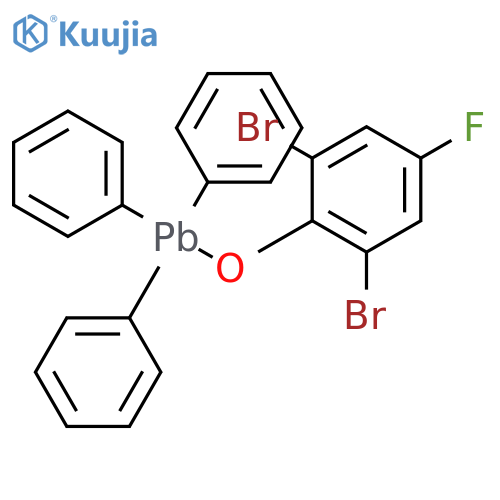 Plumbane, (2,6-dibromo-4-fluorophenoxy)triphenyl- structure