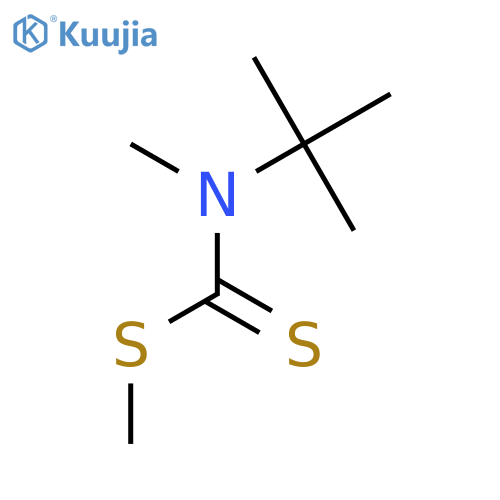 Carbamodithioic acid, (1,1-dimethylethyl)methyl-, methyl ester structure