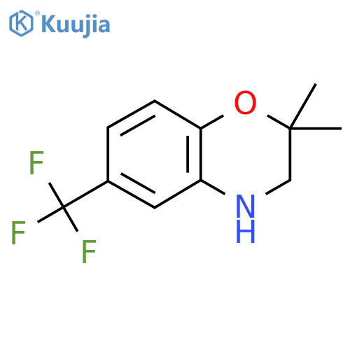 2H-1,4-Benzoxazine, 3,4-dihydro-2,2-dimethyl-6-(trifluoromethyl)- structure