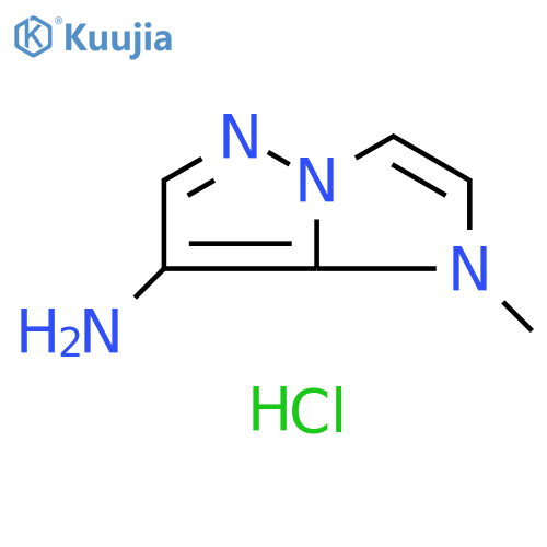 1-methyl-1H-pyrazolo1,5-aimidazol-7-amine hydrochloride structure