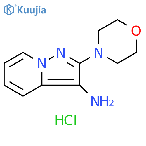 Pyrazolo[1,5-a]pyridin-3-amine, 2-(4-morpholinyl)-, hydrochloride (1:1) structure